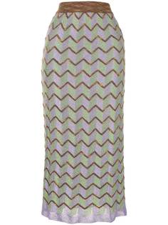 M Missoni трикотажная юбка с геометричным узором
