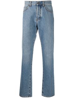MSGM джинсы свободного кроя с вышивкой