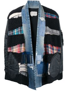 Greg Lauren бомбер в технике пэчворк