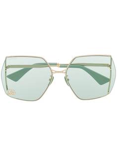 Gucci Eyewear солнцезащитные очки в массивной оправе с затемненными линзами