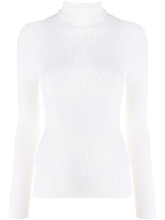 Blumarine джемпер в рубчик с высоким воротником