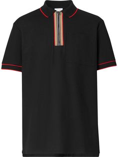 Burberry рубашка поло с полоской Icon Stripe