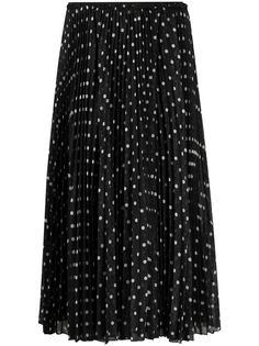 RedValentino плиссированная юбка миди в горох