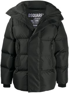 Dsquared2 пуховик с потайной застежкой и логотипом