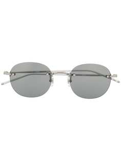 Montblanc солнцезащитные очки в круглой оправе с затемненными линзами