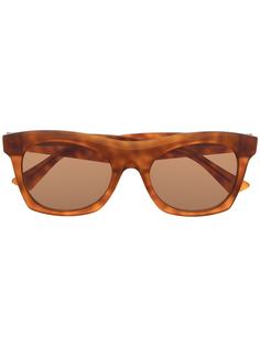 Bottega Veneta Eyewear солнцезащитные очки в квадратной оправе черепаховой расцветки