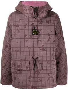 Stone Island куртка с капюшоном и принтом