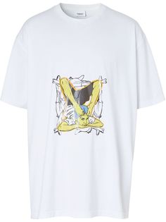 Burberry футболка с принтом