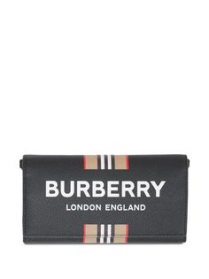 Burberry кошелек с ремешком и логотипом