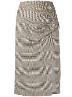 Veronica Beard клетчатая юбка-карандаш со сборками