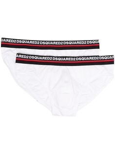 Dsquared2 комплект из двух пар трусов-брифов с логотипом на поясе