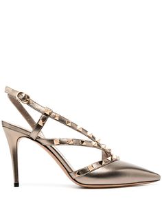 Valentino Garavani туфли Rockstud 100 с ремешком на пятке