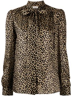 Saint Laurent рубашка в мелкую точку