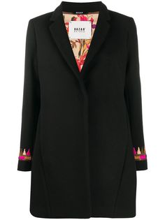 Bazar Deluxe однобортное пальто с вышивкой