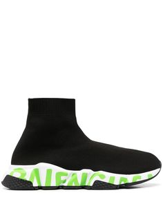 Balenciaga кроссовки-носки Speed с принтом граффити