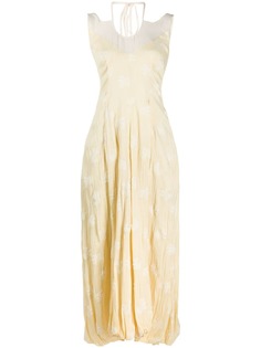 Jil Sander платье с вырезом халтер и вышивкой