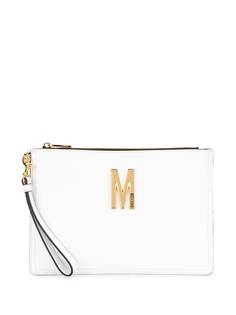 Moschino клатч с металлическим логотипом