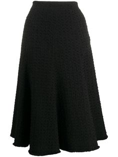 Thom Browne твидовая юбка с бахромой