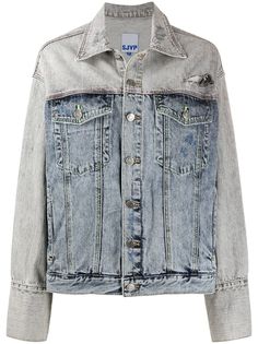 SJYP джинсовая куртка с эффектом потертости