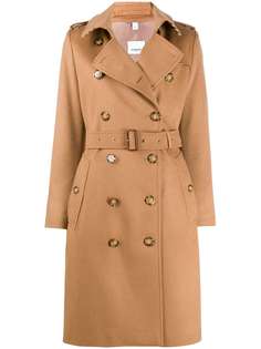 Burberry двубортное пальто миди