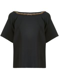Stella McCartney блузка с короткими рукавами и бусинами