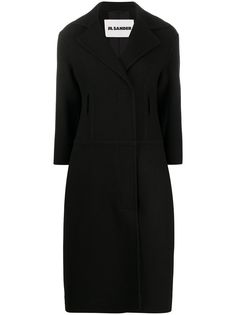 Jil Sander пальто с рукавами три четверти