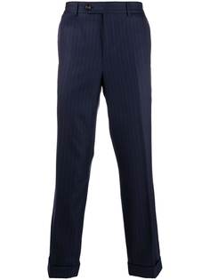 Brunello Cucinelli строгие брюки в тонкую полоску