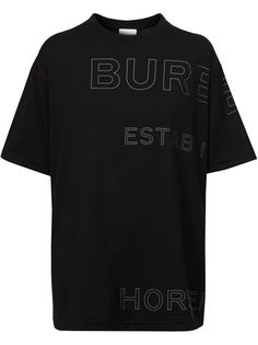 Burberry футболка оверсайз с принтом Horseferry