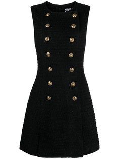 Versace Jeans Couture двубортное твидовое платье