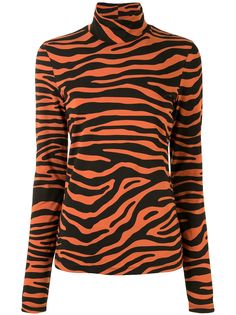 Proenza Schouler White Label топ из джерси с зебровым принтом