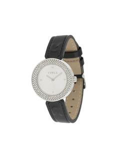 Furla наручные часы Code с круглым корпусом и кристаллами