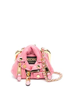Moschino мини-сумка Biker на цепочке