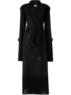 Burberry тренч с бахромой