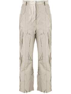 MM6 Maison Margiela укороченные брюки с жатым эффектом