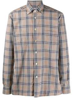 Kiton клетчатая рубашка на пуговицах
