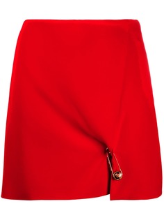 Versace юбка мини с декором Safety Pin
