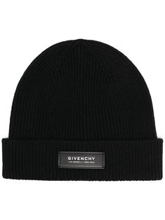Givenchy шапка бини с нашивкой-логотипом