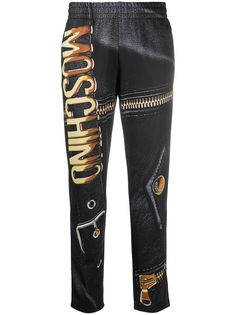 Moschino брюки с принтом