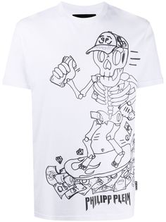 Philipp Plein футболка с принтом граффити