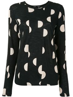 Proenza Schouler топ с принтом и длинными рукавами