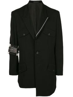 Yohji Yamamoto пиджак с нашивкой на рукаве