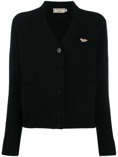Maison Kitsuné кардиган с отделкой в рубчик