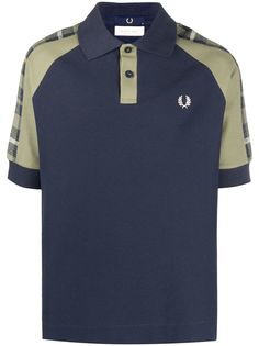 Fred Perry рубашка поло с клетчатыми вставками