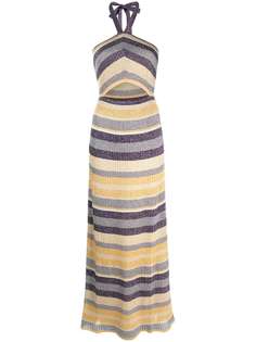 Missoni полосатое платье с вырезом