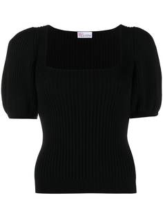 RedValentino трикотажный топ с квадратным вырезом