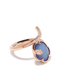 Pasquale Bruni "кольцо Ton Joli из розового золота с бриллиантами, лазуритами и халцедонами"