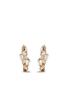 Suzanne Kalan маленькие серьги-хагги Fireworks из желтого золота с бриллиантами
