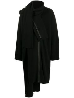 Yohji Yamamoto пальто асимметричного кроя с воротником-хомутом