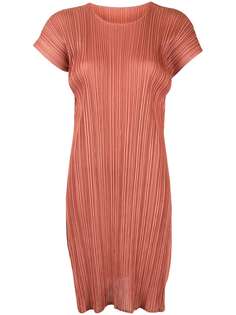 Pleats Please Issey Miyake платье-трапеция с плиссировкой