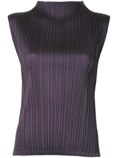 Pleats Please Issey Miyake плиссированный топ без рукавов